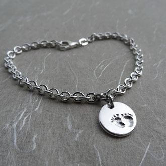 Armband in Silber 925 mit montiertem Anhängerli, auch als Geschenk für die Mutter geeignet