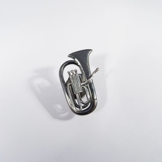 Bb-Tuba/Euphonium-Pin in geschwärztem Silber 925, CHF 250.-