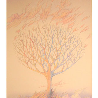 Tree hanging the celestial flames, renewal Agni Yoga