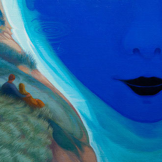 Lac saphir visage de femme Agni Yoga