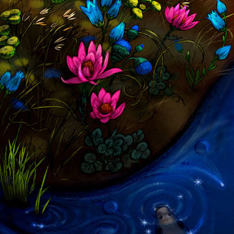 "Birth" - Digital color study for this new painting