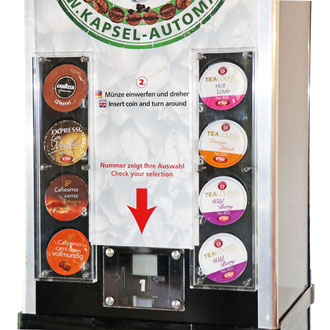 Kaffee-Kapsel-Automat mit Auswahl