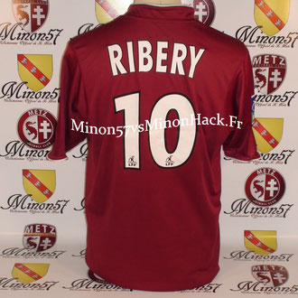 maillot porté RIBERY Saison 2004/2005 FC METZ