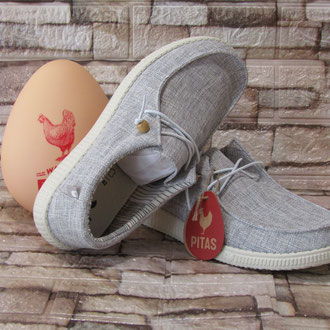 Scarpa in cotone lino ghiaccio elasticizzato intersuola pelle suola gomma