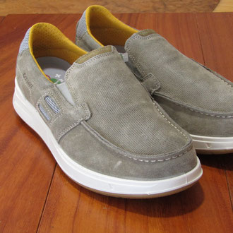Pantofola in nabuck tortora soletto memory foam suola multidensità
