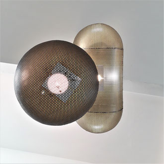 Adam Kuczek  Concept Lamp for "Cloud Atlas" Film  Perfored Steel, Aluminium  Ateliers Babelsberg Manuf.  Germany, 2012 