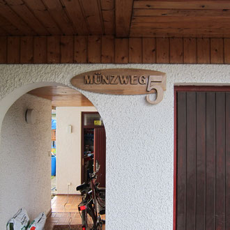 Straßenschild Münzweg / kreativ-fraesen