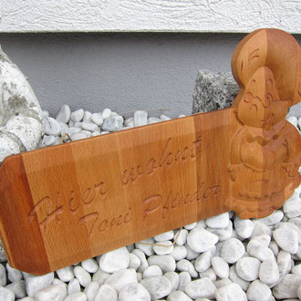 Oma´s Türschild (CNC gefertigt) aus Buche / kreativ-fraesen