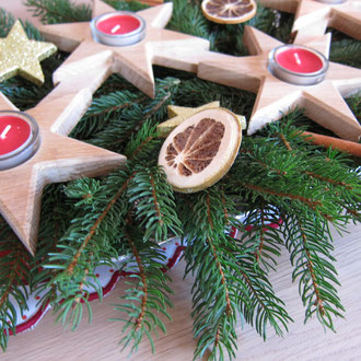 Holz Adventskranz aus Eiche / CNC gefertigt / kreativ-fraesen