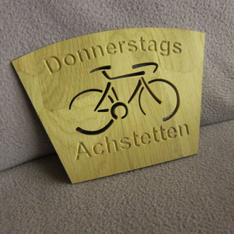 Donnerstags Achstetten Tischschild  / kreativ-fraesen