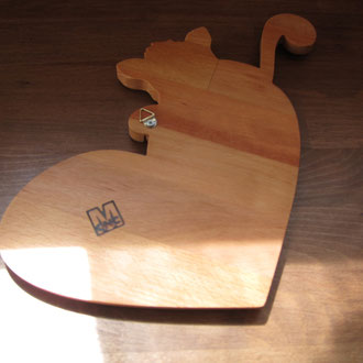 CNC gefertigtes Türschild mit Katze / kreativ-fraesen