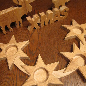 Adventskranz aus Eiche / CNC gefertigt / kreativ-fraesen