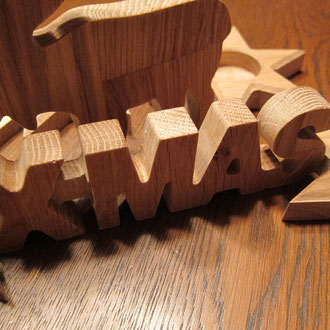 Adventskranz aus Eiche / CNC gefertigt / kreativ-fraesen