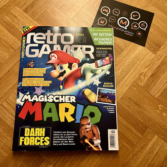 Das Bild zu Männerquatsch Podcast Folge 161 zeigt die Erstausgabe des Retro Gamer Deutschland Magazins.