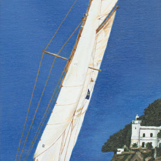 Dipinto Olio su Tela | Arrivederci | Dimensioni: 22.5x39.5 cm