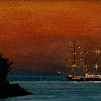 Dipinto Olio su Tela | Luci | Dimensioni: 38.5x29 cm