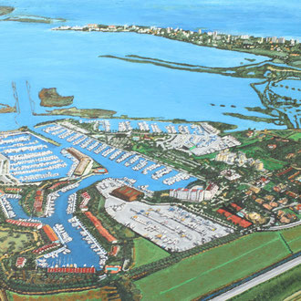 Dipinto Olio su Tela | Aprilia Marittima e la Punta di Lignano Sabbiadoro | Dimensioni: 60x40 cm