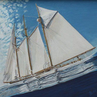 Dipinto Olio su Tela | Le Quattro Vele | Dimensioni: 38.5x28.5 cm