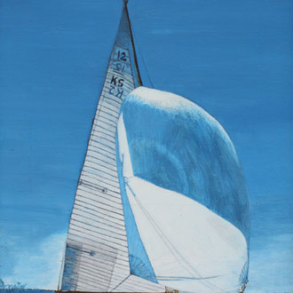 Dipinto Olio su Tela | In Navigazione | Dimensioni: 29x38.5 cm
