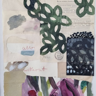 Collage und Mischtechnik auf Papier, 35 x 50 cm, 2021