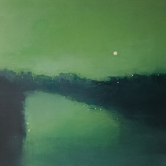 The  nightcall - oil on board -  90x60cm - 2025 - prezzo 200€ spedizione esclusa 