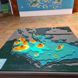 3D Modell der Topografie von Galápagos