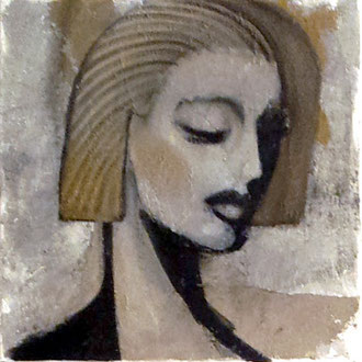 LA DONNA IV  50 X 50   Beton I Pigmente I Acryl auf Leinwand