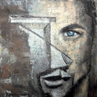 Methamorphose  150 x 100  Beton I Pigmente I Öl I Acryl auf Leinwand