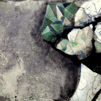 Aufbruchsstimmung   100cm x 150 cm     Beton I Pigmente I Öl I Acryl auf Leinwand