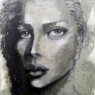 Souveröne Erkenntnis  120 x 100  Beton I Pigmente I Öl I Acryl auf Leinwand