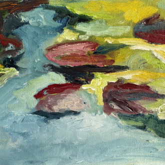 Waterlilies, oil on canvas, 29x38 cm, 2026