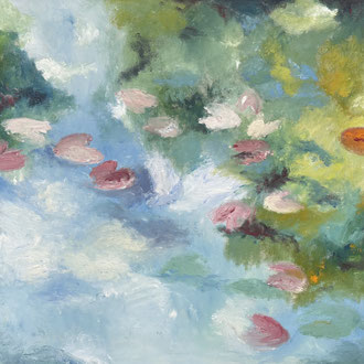 Waterlilies, oil on canvas,70x80 cm, 2026