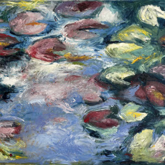 Waterlilies, oil on canvas, 80x133 cm, 2026