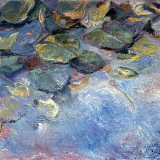 Seerosen, Öl auf Leinwand, 160x200, 2025