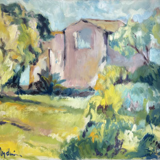 Renoirs Garten, Öl auf Leinwand, 80x90 cm, 2025