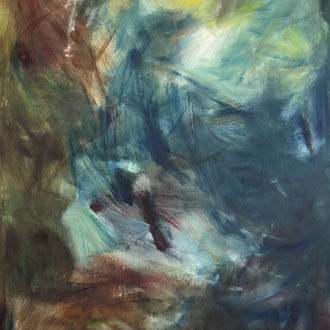 Verborgene Farben der Moldau, Öl auf Leinwand, 150x200 cm, 2025