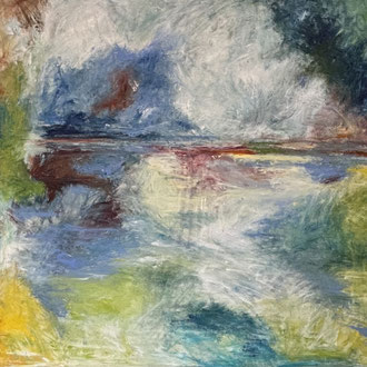 Seerosenteich, 100x200, 2025