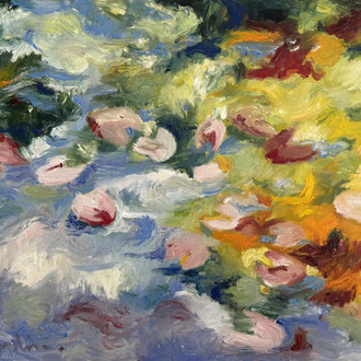 Waterlilies, oil on canvas, 80x90 cm, 2026
