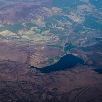 Nous survolons la terre d'Irlande