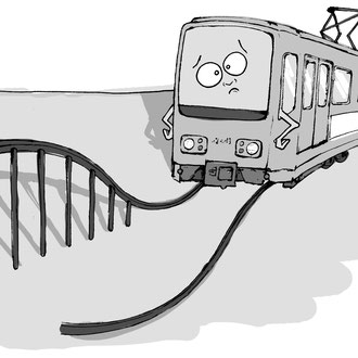 "Hochbahnsteig" Illustration für die Hannoversche Allgemeine Zeitung © Stefan Hoch