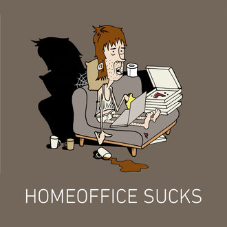 "homeoffice" Illustration für das RND © Stefan Hoch