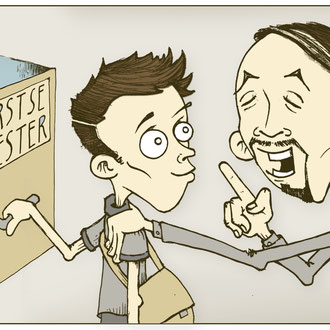 "Tips von mir selbst" Illustration für die Hannoversche Allgemeine Zeitung © Stefan Hoch