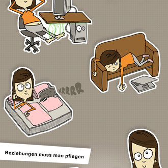 "Update" Illustration für Microsoft Deutschland © Stefan Hoch