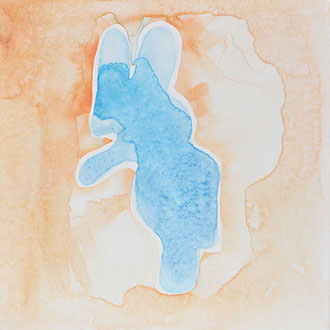"Les lapins ont besoin d'espace #1 " - Aquarelle 30 cm x 30 cm  FESTOR Astrid © 2022