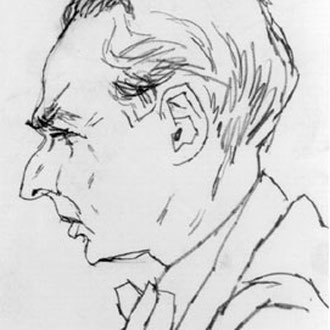 Erich Kästner (*1899) wohnt seit dem Zweiten Weltkrieg in München. Kehrt aber immer wieder nach Berlin zurück, um z.B. mal zu gucken, was E.T.A. Hoffmann so macht. [Erich Ohser]