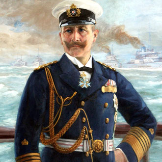 Friedrich Wilhelm Viktor Albert von Preußen (Wilhelm II.) (*1859) kehrte nach dem Zweiten Weltkrieg zurück nach Deutschland. Nicht ins geteilte Berlin, nicht nach Bonn, sondern in die Stadt seiner geliebten Kriegsmarine. [Adolph Behrens]