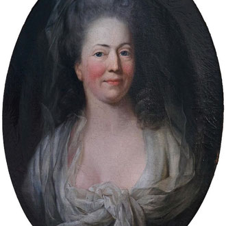 Caroline Gräfin von Baudissin  (*1759), Tochter des Menschenhändlers Schimmelmann, bekam um 1770 vom Vater ein "Schwarzes Kind" geschenkt. Sie nannte es "Tafeldecker". Denn es sollte Tafeln decken. [Anton Graff]