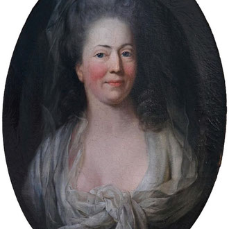 Caroline Gräfin von Baudissin  (*1759), Tochter des Menschenhändlers Schimmelmann, bekam um 1770 vom Vater ein "Schwarzes Kind" geschenkt. Sie nannte es "Tafeldecker". Denn es sollte Tafeln decken. [Anton Graff]