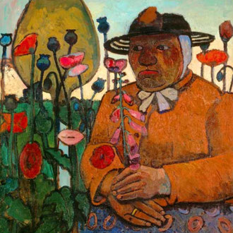 Gitte Griesenbötel (*1750) ist eine historische Schweinebäuerin, noch knapp in die Leibeigenschaft geboren. Und eine äußerst rustikale Person. Noch dazu schwerhörig. [Paula Modersohn-Becker]