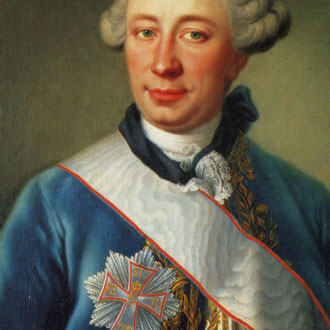 Der dänische Menschenhändler H.C. von Schimmelmann (*1724) taucht im ersten Buch noch nicht persönlich auf. Er ist der Vater von Caroline von Baudissin. [Unbekannter Maler]